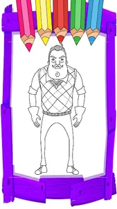 neighbor's coloring  horror screenshot 0