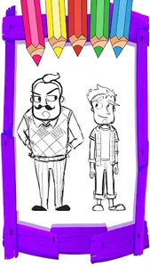 neighbor's coloring  horror screenshot 1