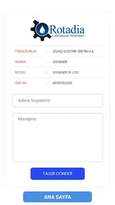 Rotadia Arıza Talep Sistemi screenshot 1