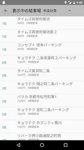 駐車場・検索 コインパーキングの料金計算と順位表示 screenshot 1