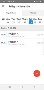 Timy - Hour registration screenshot 0