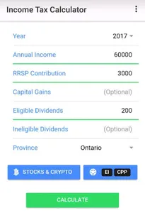 Canada Tax Calculator screenshot 1