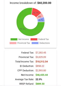 Canada Tax Calculator screenshot 3