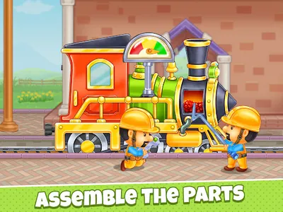 Kids Train Game: Build Station screenshot 13