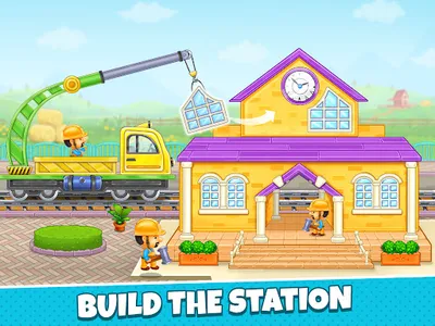 Kids Train Game: Build Station screenshot 19