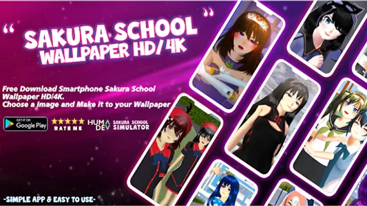 Rina Sakura School Wallpaper screenshot 12