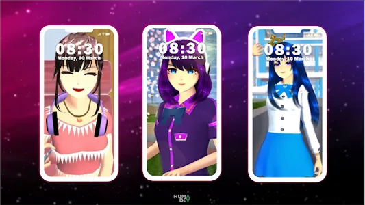 Rina Sakura School Wallpaper screenshot 13