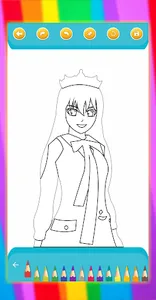 Sakura School Coloring Book screenshot 1