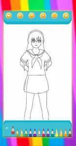 Sakura School Coloring Book screenshot 3