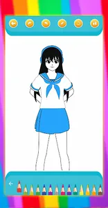Sakura School Coloring Book screenshot 4