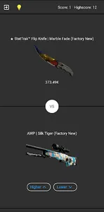 Higher or Lower: CS2 Skins screenshot 3