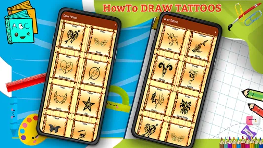 Learn How to Draw Tattoos Char screenshot 6