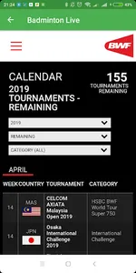 Badminton Live. Results 4 fans screenshot 2