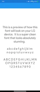 G Sans Font theme for LG Devic screenshot 0
