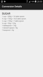 Recipes Measurement Converter screenshot 1