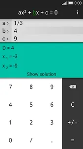 Quadratic Equation Solver PRO screenshot 2