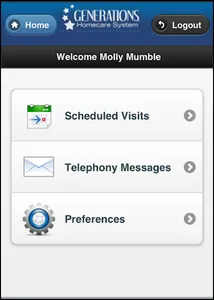 Generations Homecare System screenshot 2