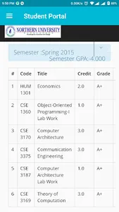 NUB Student Portal screenshot 3