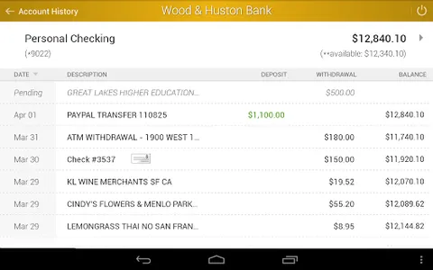 Wood & Huston Bank screenshot 7