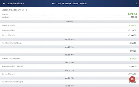 U S #1364 FEDERAL CREDIT UNION screenshot 10