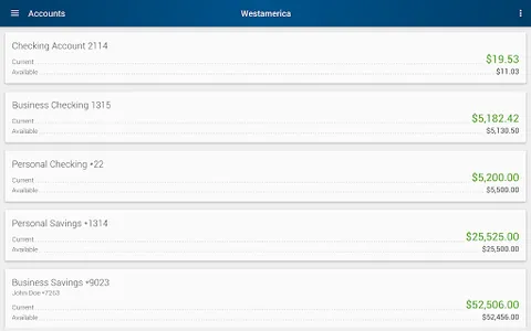 Westamerica Bank screenshot 5