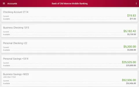 Bank of Old Monroe Mobile Bank screenshot 5