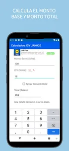 Calculadora Factura IGV Perú screenshot 1