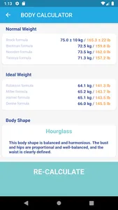 Body Calculator: BMI/RFM/LBM,  screenshot 4