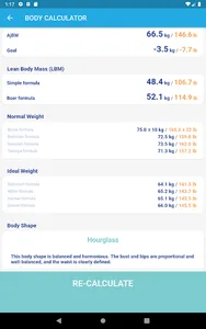 Body Calculator: BMI/RFM/LBM,  screenshot 9