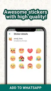 Emoji Love Stickers for Chatti screenshot 1