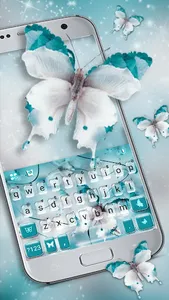 Blue Butterfly Keyboard Theme screenshot 0