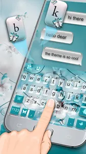 Blue Butterfly Keyboard Theme screenshot 1