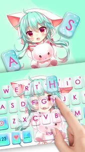 Cat Girl Keyboard Theme screenshot 1