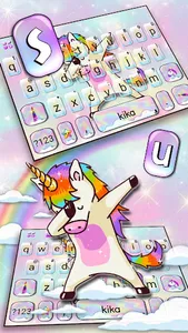 Colorful Swag Unicorn Keyboard screenshot 1