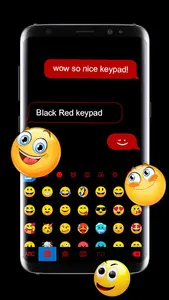 Cool Black Red Keyboard Theme screenshot 2