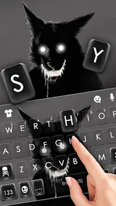 Dog Demon Smile Keyboard Theme screenshot 1