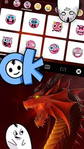 Fierce Red Dragon Keyboard Bac screenshot 2