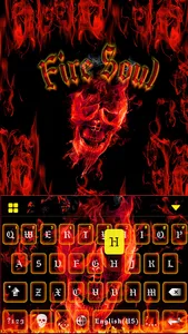 Fire Soul Skull Keyboard Theme screenshot 0