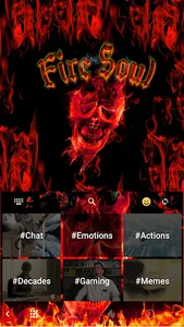 Fire Soul Skull Keyboard Theme screenshot 2