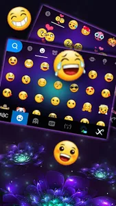 Galaxy Purple Flower Keyboard  screenshot 2