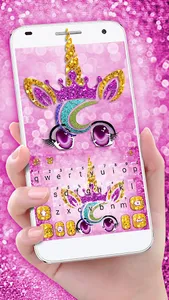 Glisten Unicorn Girl Keyboard  screenshot 0