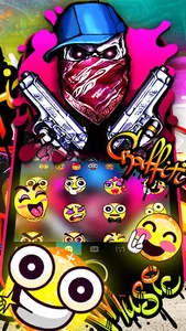 Graffiti Gun Mask Skull Keyboa screenshot 2