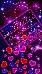 Neon Hearts Gravity Keyboard T screenshot 0