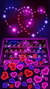 Neon Hearts Gravity Keyboard T screenshot 2