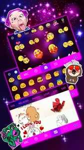 Neon Hearts Gravity Keyboard T screenshot 3