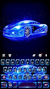 Neon Sports Car Keyboard Theme screenshot 4