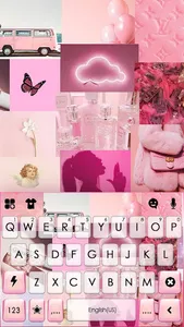 Pink Collage Keyboard Backgrou screenshot 4