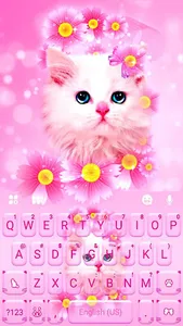 Pink Flowers Kitten Theme screenshot 4