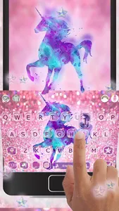 Pink Glisten Unicorn Keyboard  screenshot 1
