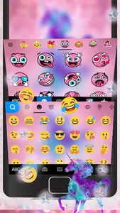 Pink Glisten Unicorn Keyboard  screenshot 2
